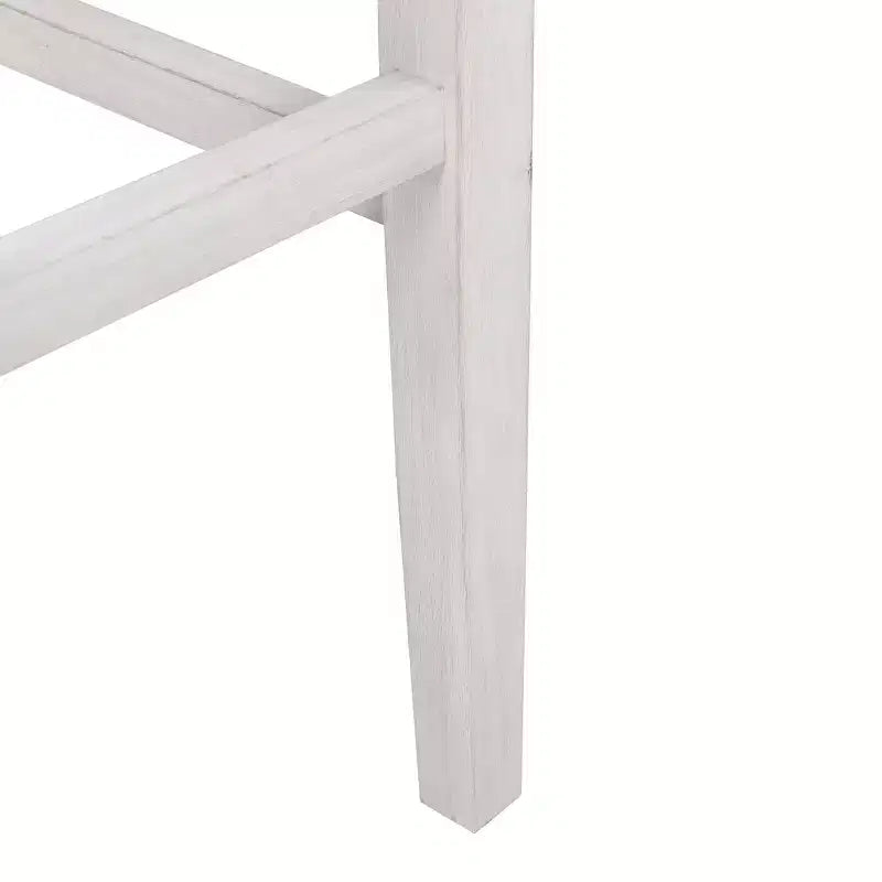 WestinTrends 29 Upholstered Saddle Seat Bar Stool, Antique White/Black