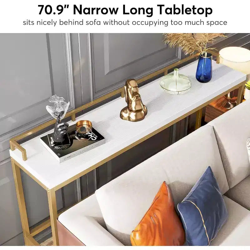 Tribesigns 70.9 Long Sofa Table, Narrow Entryway Console Table for Living Room
