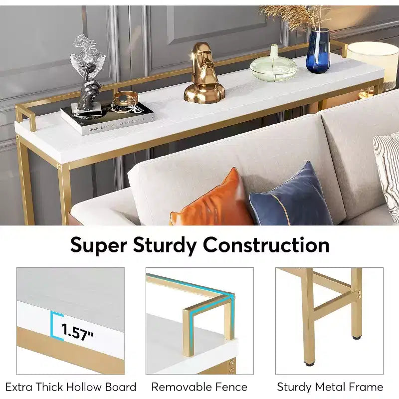 Tribesigns 70.9 Long Sofa Table, Narrow Entryway Console Table for Living Room