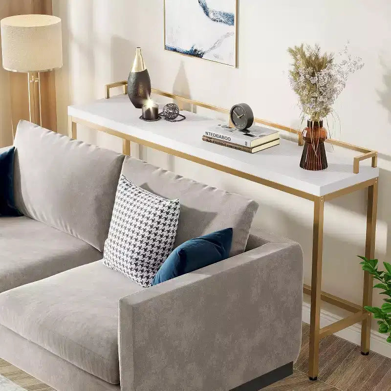 Tribesigns 70.9 Long Sofa Table, Narrow Entryway Console Table for Living Room