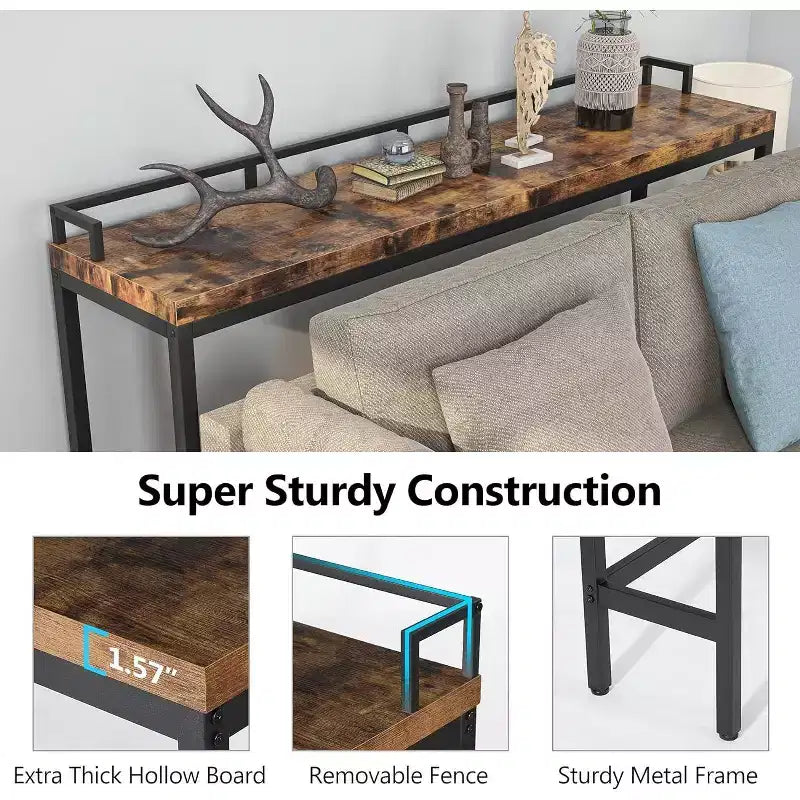 Tribesigns 70.9 Long Sofa Table, Narrow Entryway Console Table for Living Room