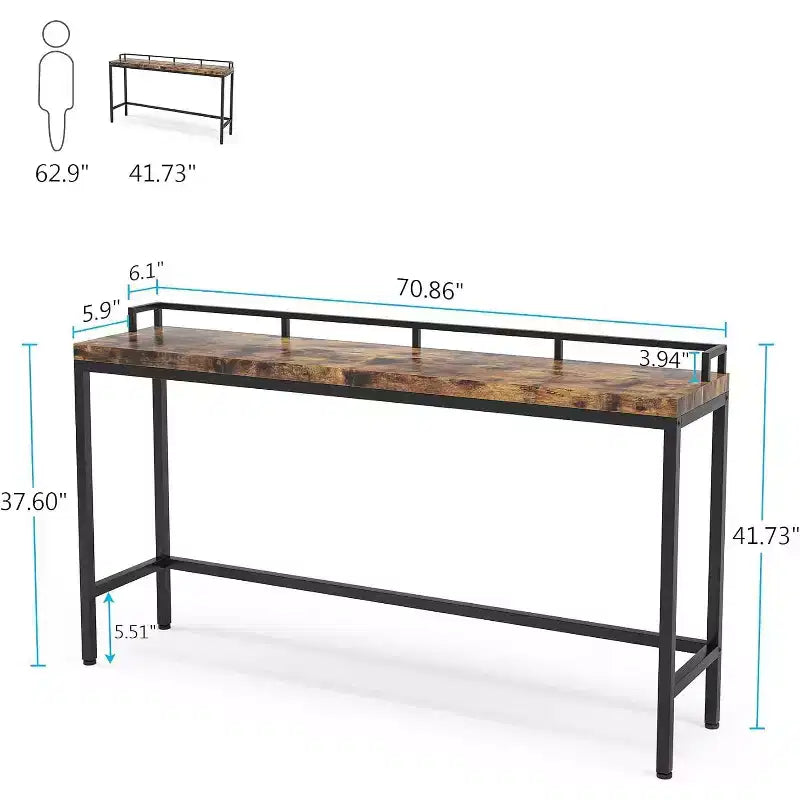 Tribesigns 70.9 Long Sofa Table, Narrow Entryway Console Table for Living Room