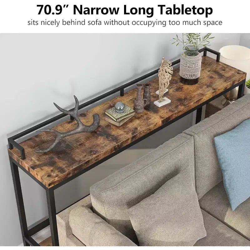 Tribesigns 70.9 Long Sofa Table, Narrow Entryway Console Table for Living Room