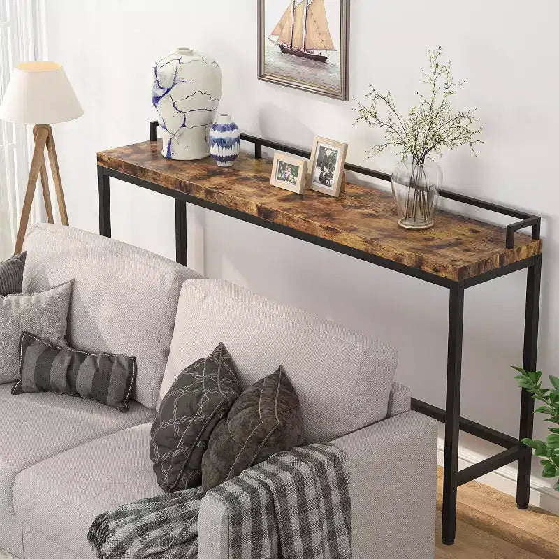 Tribesigns 70.9 Long Sofa Table, Narrow Entryway Console Table for Living Room