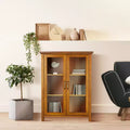 Teamson Home Avery Freestanding Floor Cabinet with Glass Doors and Adjustable Shelf