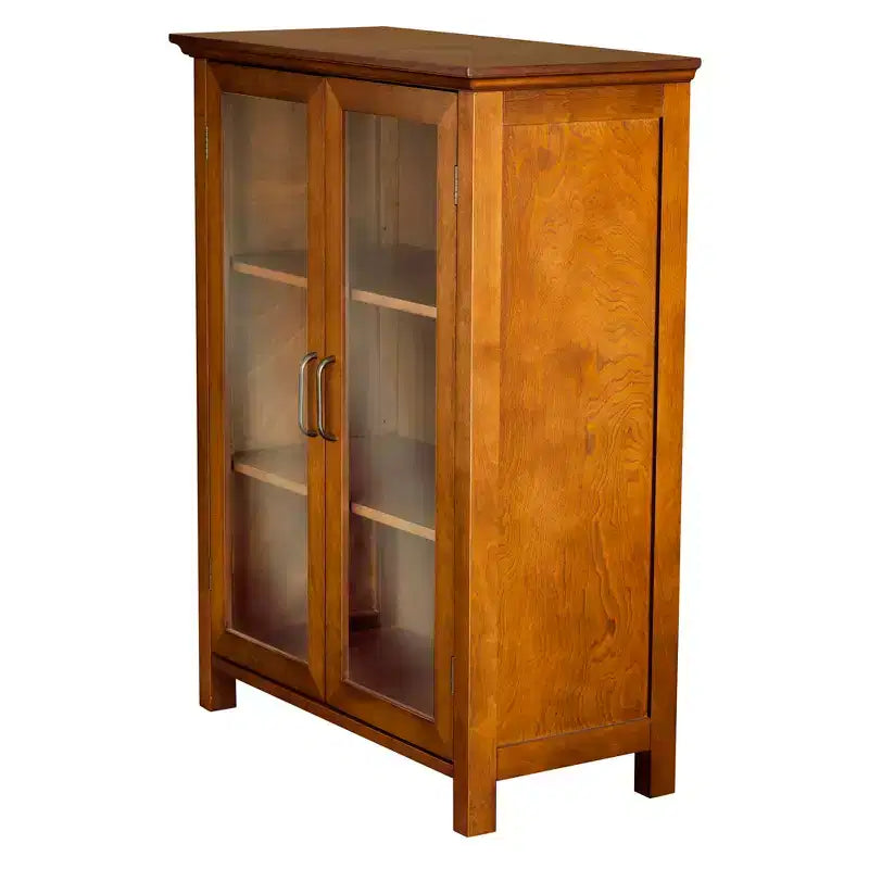 Teamson Home Avery Freestanding Floor Cabinet with Glass Doors and Adjustable Shelf