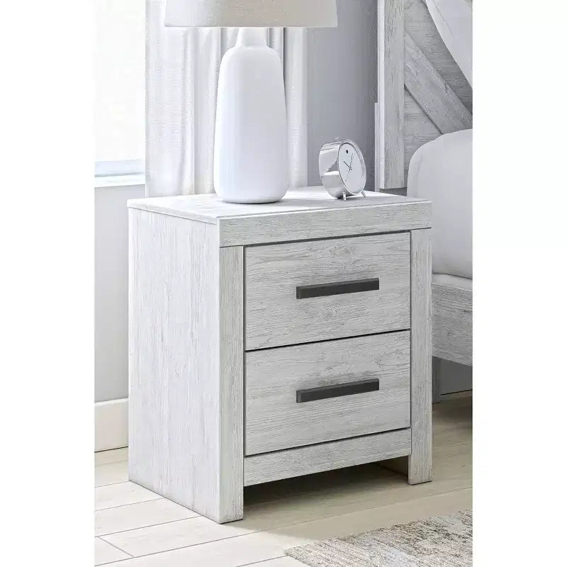 Signature Design by Ashley Cayboni 2 Drawer Nightstand, Whitewash