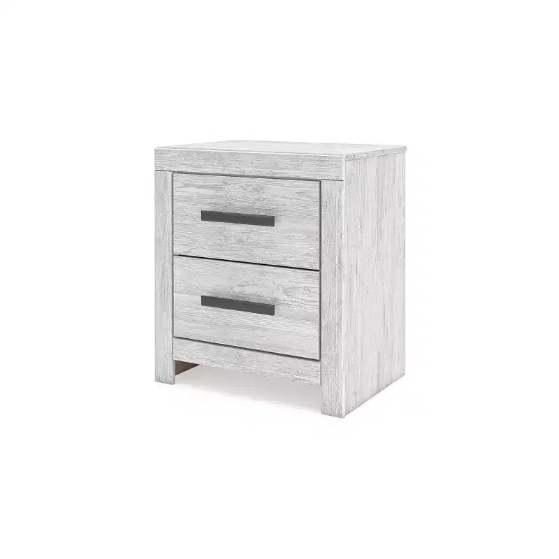 Signature Design by Ashley Cayboni 2 Drawer Nightstand, Whitewash