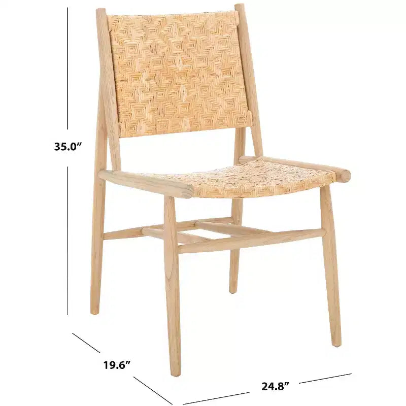 Adira Rattan Dining Chair (Set of 2) - DCH1202 - Natural - Safavieh