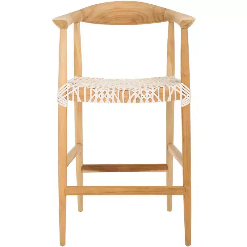 Bandelier Counter Stool - BST1006A - Natural/White - Safavieh