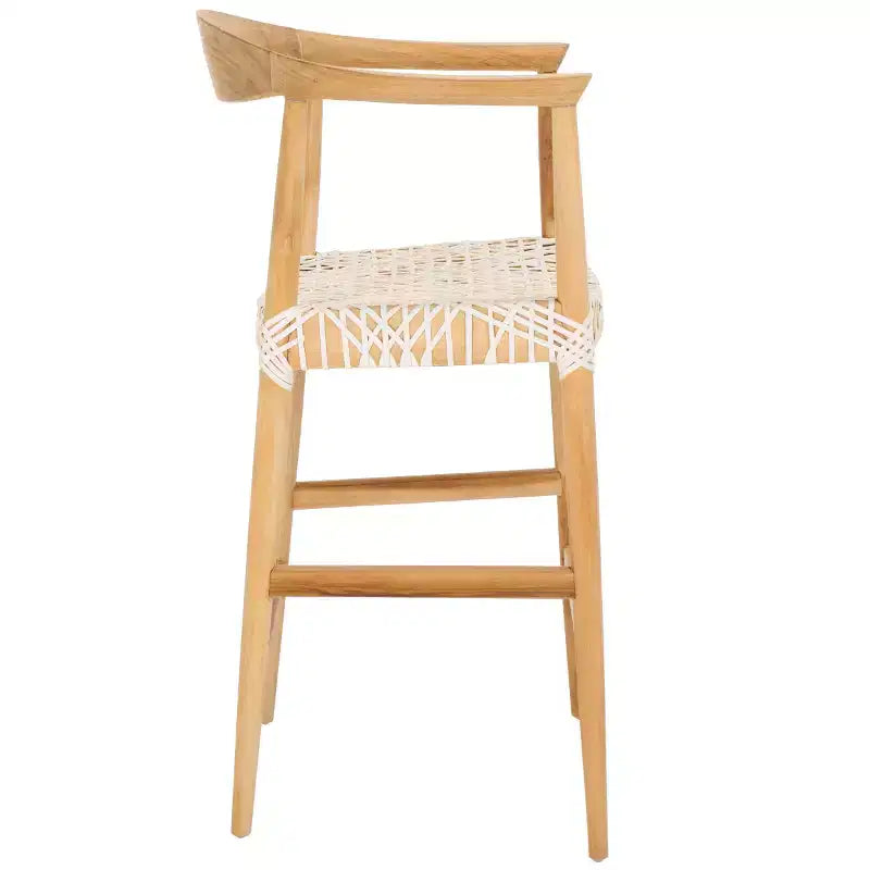 Bandelier Counter Stool - BST1006A - Natural/White - Safavieh