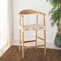 Bandelier Counter Stool - BST1006A - Natural/White - Safavieh