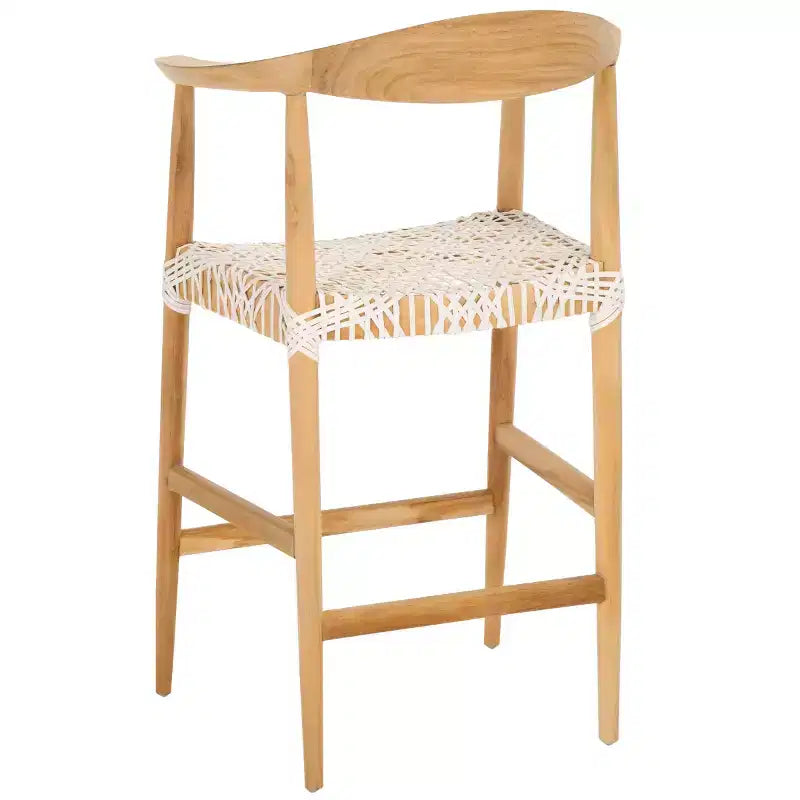 Bandelier Counter Stool - BST1006A - Natural/White - Safavieh