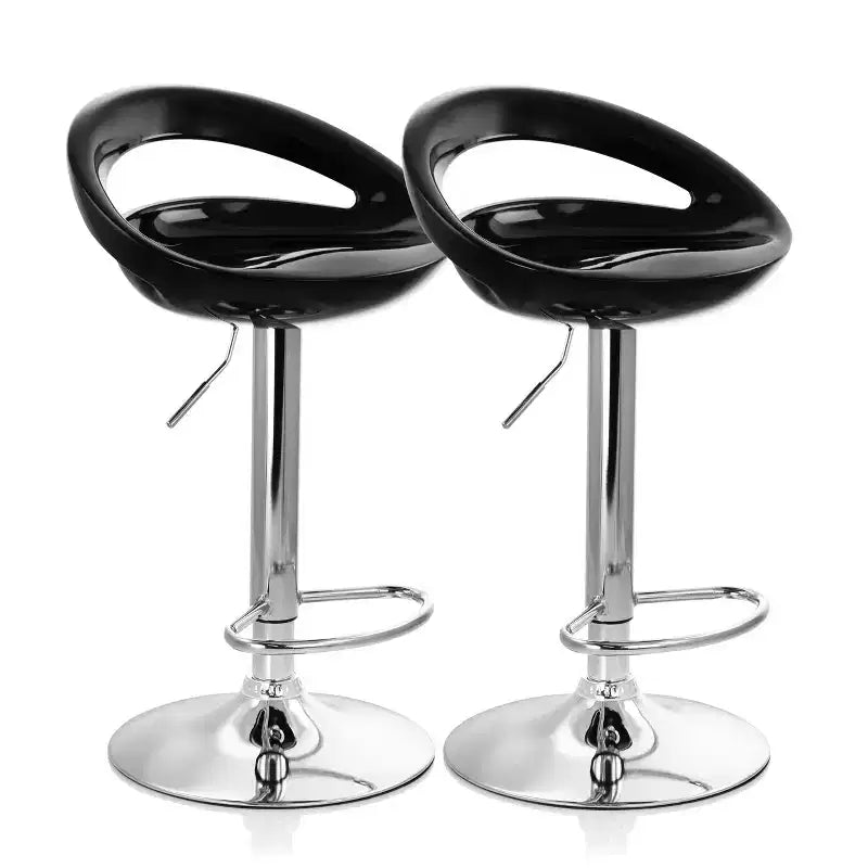 Elama 2 Piece Retro Adjustable Bar Stool with Chrome Base