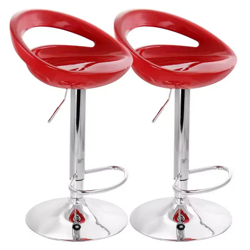 Elama 2 Piece Retro Adjustable Bar Stool with Chrome Base