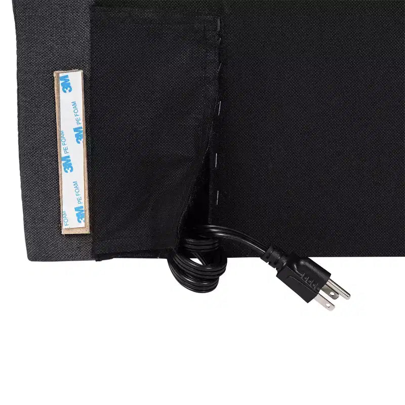 Merrick Lane Contoured Faux Leather Headboard with Studded Upholstery, Dual Hanging Options, Charging Station with 2 Outlets, USB Port, USB-C Port