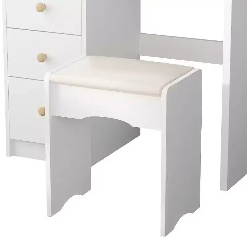 Famapy 31.5''W Dressing Desk Makeup Vanity Set with Stool and Mirror Led Light Bedroom Accent