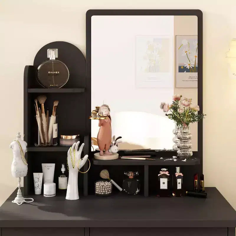 Famapy 31.5''W Dressing Desk Makeup Vanity Set with Stool and Mirror Led Light Bedroom Accent