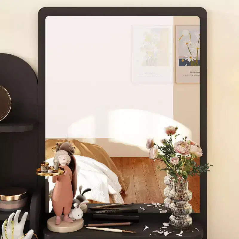 Famapy 31.5''W Dressing Desk Makeup Vanity Set with Stool and Mirror Led Light Bedroom Accent