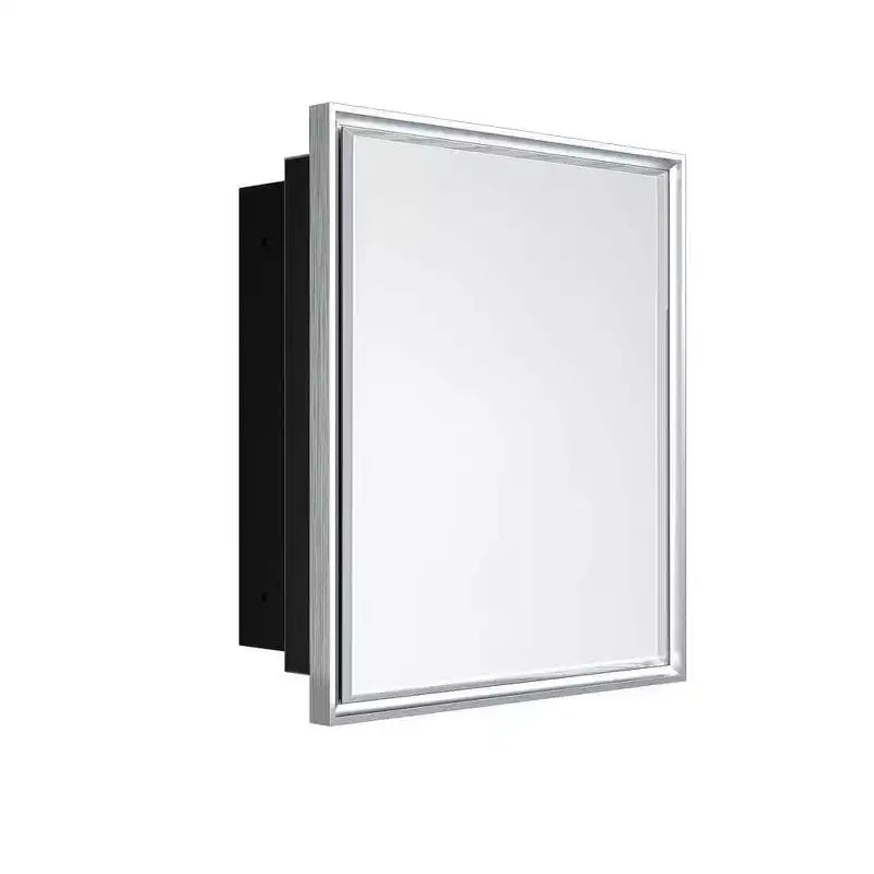 Keonjinn17 in. W x 25 in. H Metal Framed Rectangular Framed Recessed/Surface Mount Medicine Cabinet with Mirror