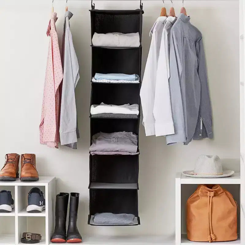 Household Essentials 6 Shelf Hanging Organizer Linen