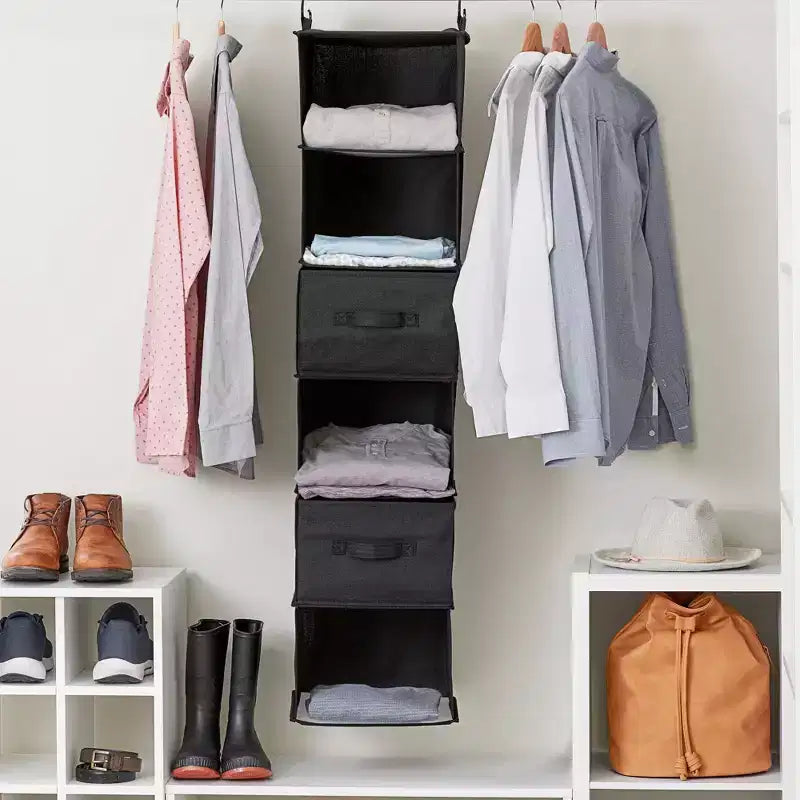 Household Essentials 6 Shelf Hanging Organizer Linen