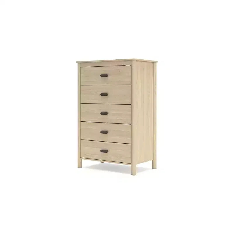 Signature Design by Ashley Cabinella 5 Drawer Tall Dresser, Tan