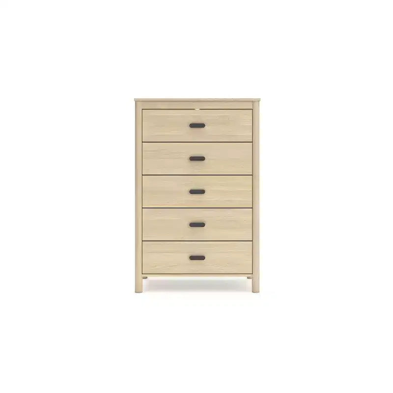 Signature Design by Ashley Cabinella 5 Drawer Tall Dresser, Tan