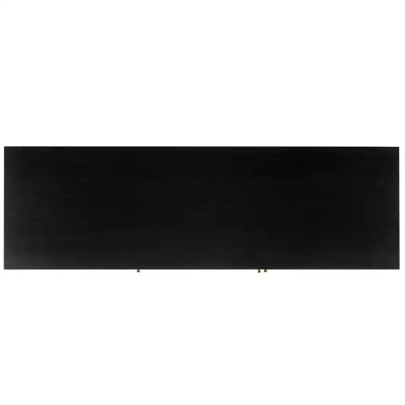 Karol 3 Door Cane Media Stand - MED1500 - Black/Natural - Safavieh
