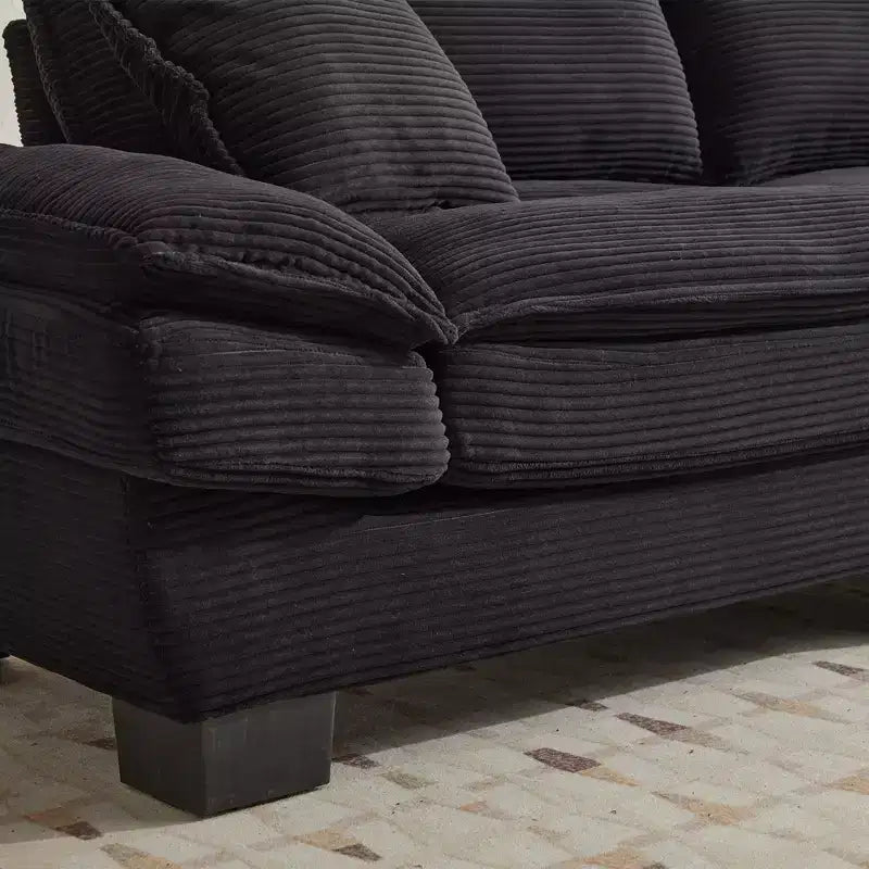 84W Loveseat Sofa with Pillows, Comfy Corduroy Upholstered Deep Seat Sofa Couch 4B - ModernLuxe