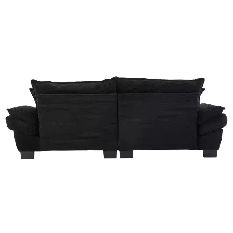 84W Loveseat Sofa with Pillows, Comfy Corduroy Upholstered Deep Seat Sofa Couch 4B - ModernLuxe