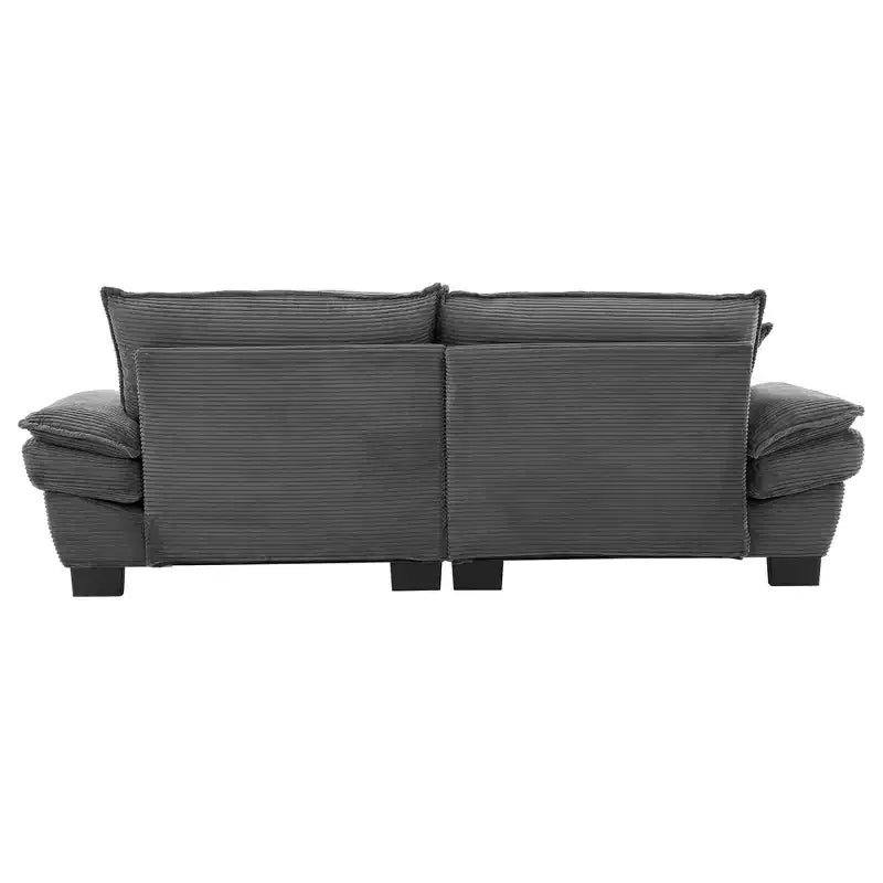 84W Loveseat Sofa with Pillows, Comfy Corduroy Upholstered Deep Seat Sofa Couch 4B - ModernLuxe