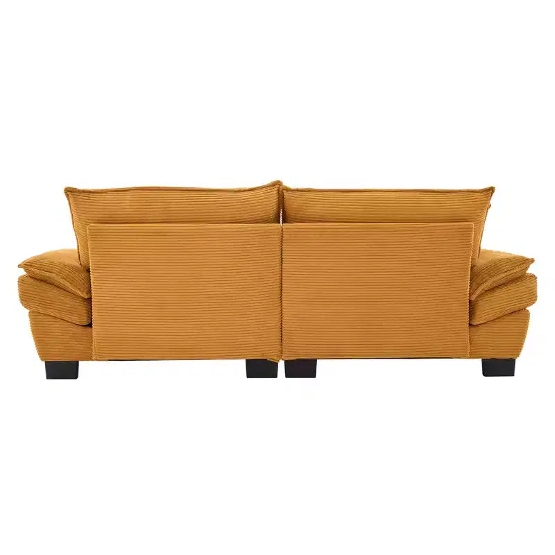 84W Loveseat Sofa with Pillows, Comfy Corduroy Upholstered Deep Seat Sofa Couch 4B - ModernLuxe